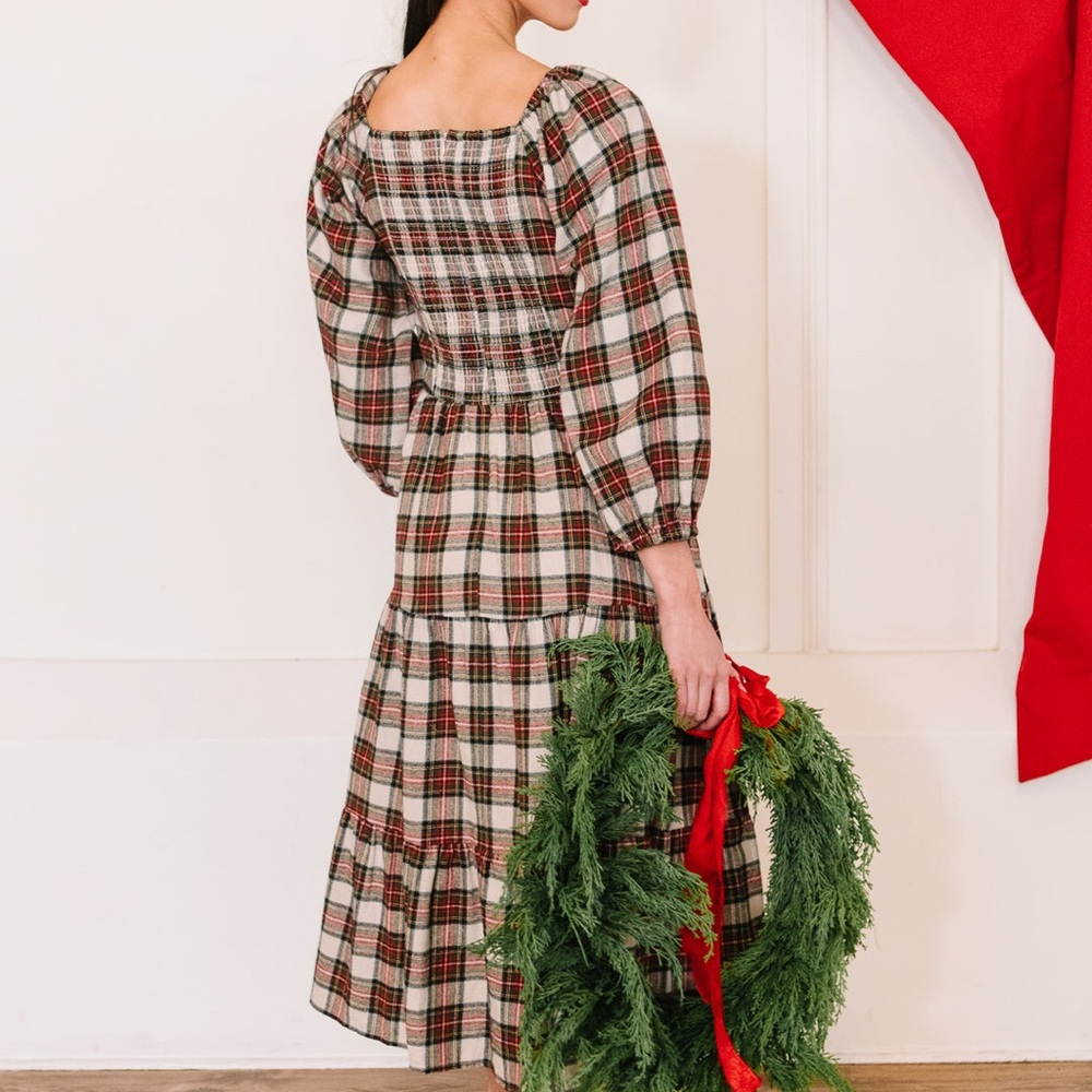 Ivy City Co Merry Plaid Dress - Red, Green, White - Picture 7 of 8